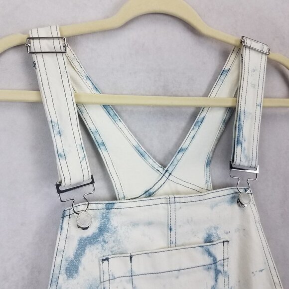 HUDSON Jeans Size S Cloud Marble Sloane Overalls Shorts Shortalls - Picture 3 of 13